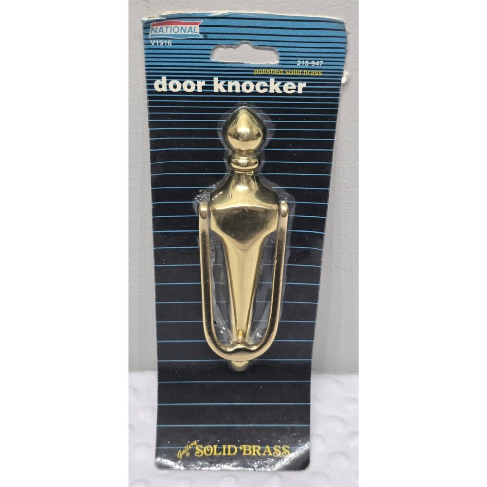 Vintage Traditional Solid Brass Door Knocker New National Hardware Polished Gold